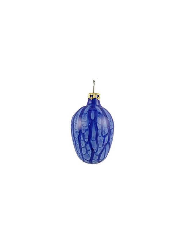 4er Osterei blau gelackt