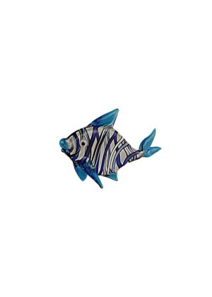 Glasfigur Fisch Fadenglas blau türkis