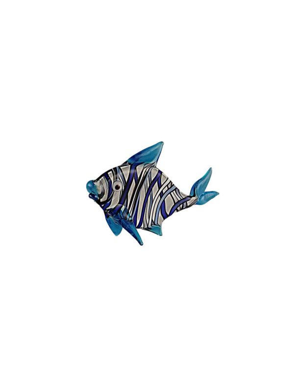 Glasfigur Fisch Fadenglas blau türkis