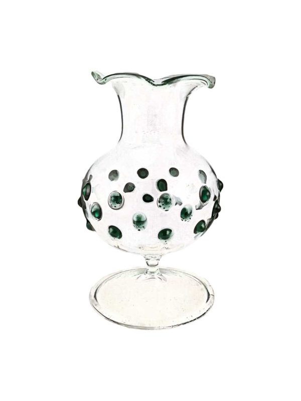 Vase kristall mit Noppen rund
