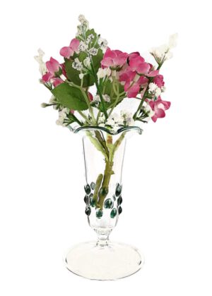 Vase kristall mit Noppen länglich