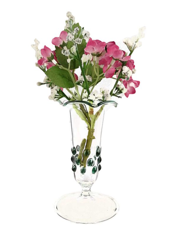 Vase kristall mit Noppen länglich
