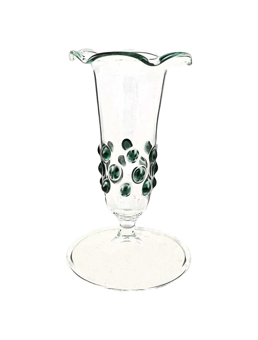 Vase kristall mit Noppen länglich