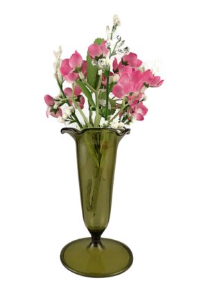 Vase olivgrün länglich