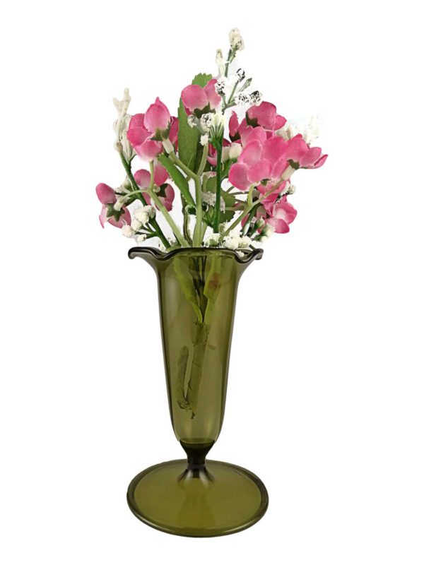 Vase olivgrün länglich