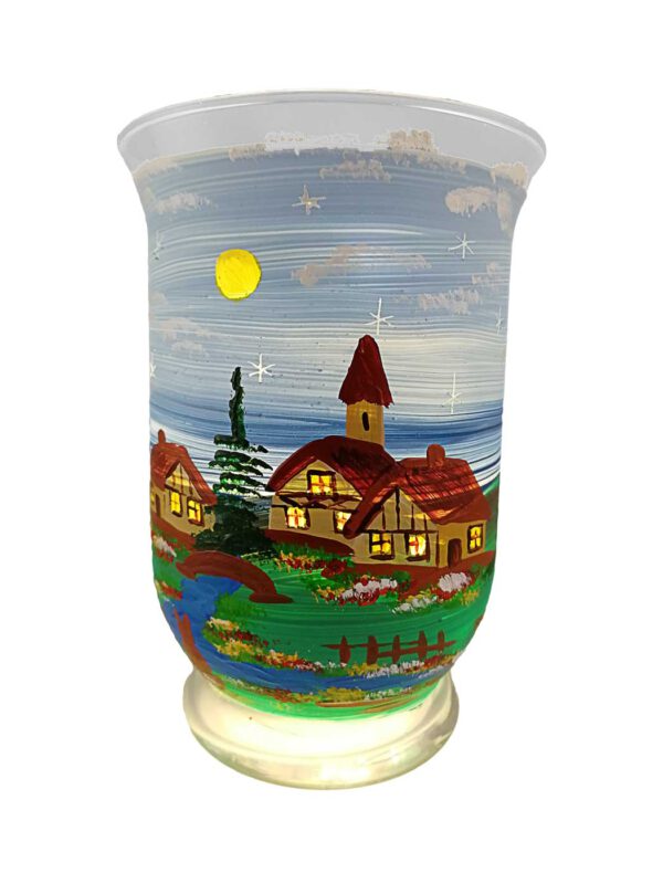 11er Windlichtbecher blau Sommer