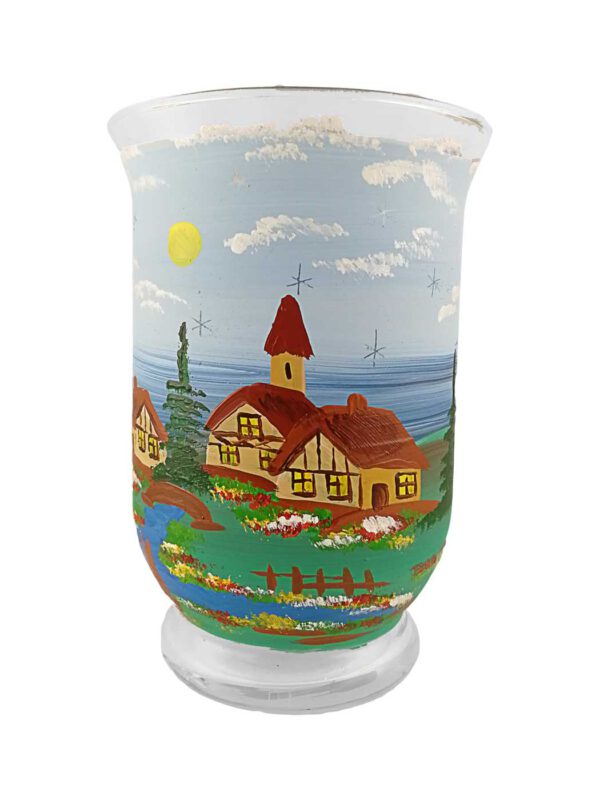 11er Windlichtbecher blau Sommer