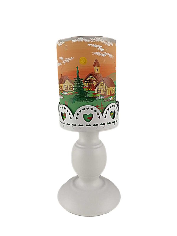 Leuchter mit Metallfuß terracotta Sommer