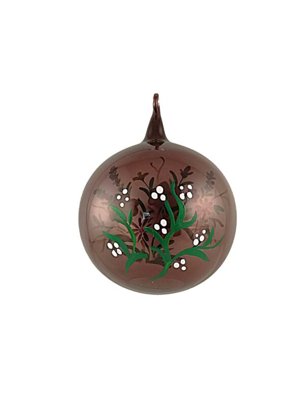 10er Kugel violett Blumenmotiv – Ansicht 2