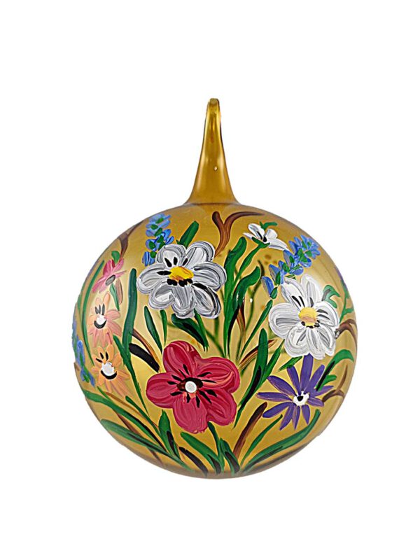 10cm Kugel gelb Blumen