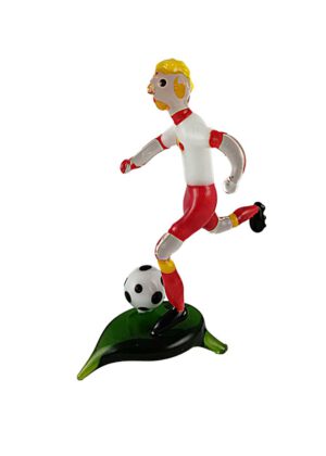 Fußballspieler weiß rot