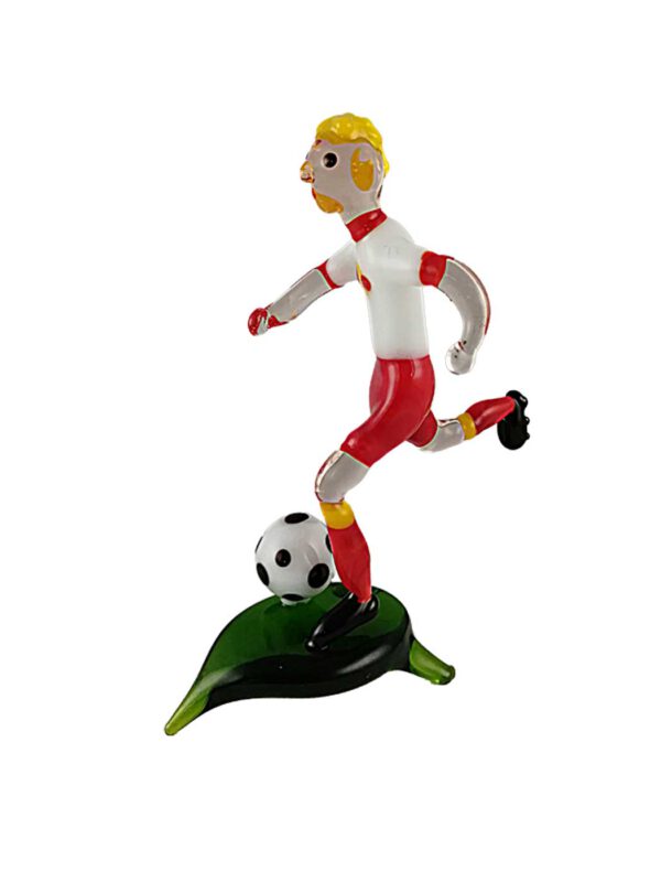 Fußballspieler weiß rot