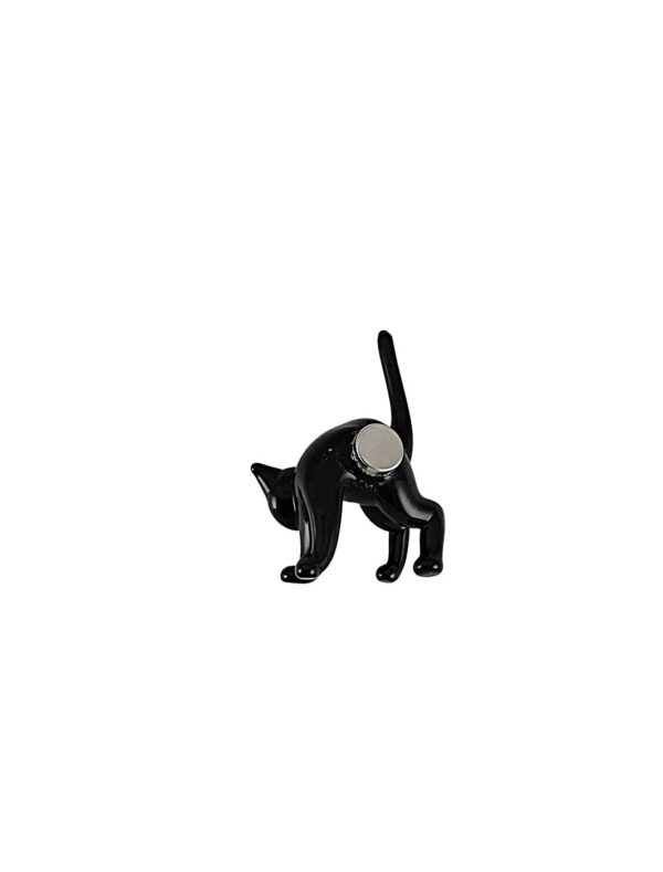 Katze schwarz mit Magnet