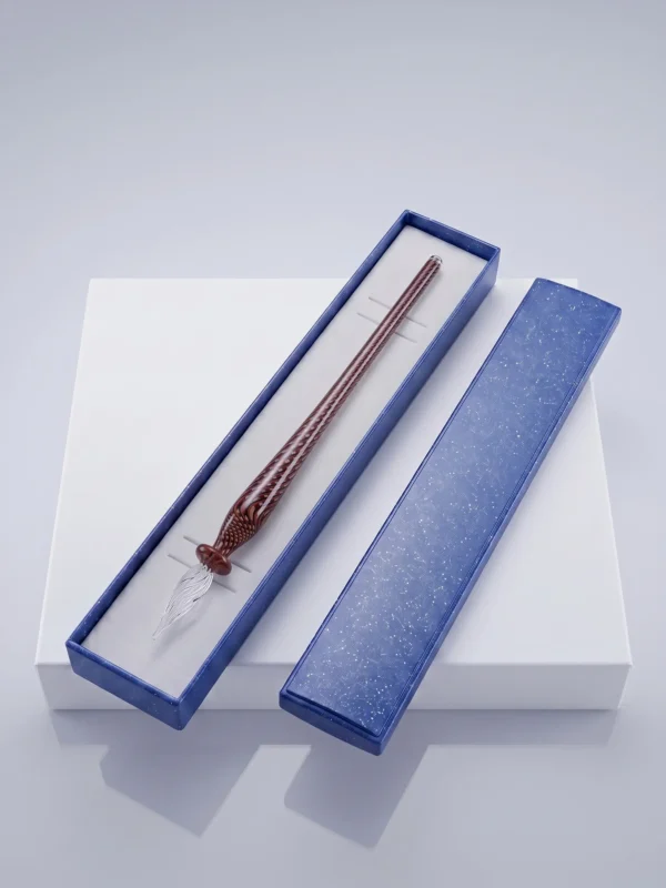 Glasschreiber rot schwarz mit Etui