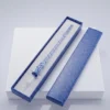 Glasschreiber blau weiß Fadenkern mit Etui