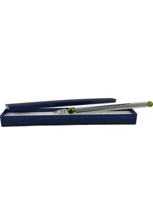 Glasschreiber grün Fadenglas mit Etui