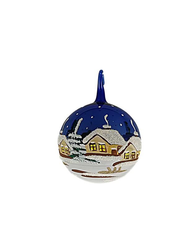 8cm Kugel blau Winter