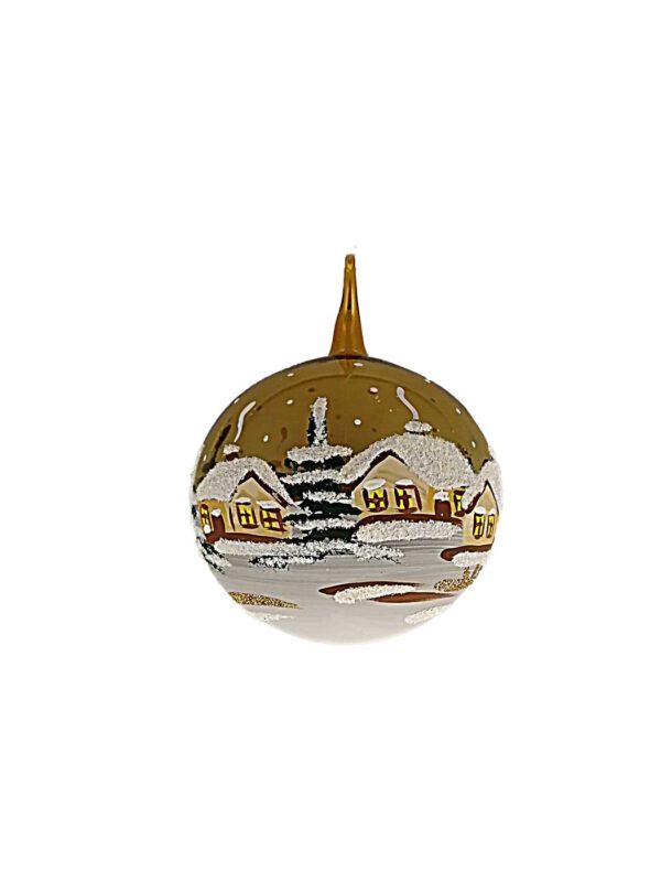 8cm Kugel gelb Winter