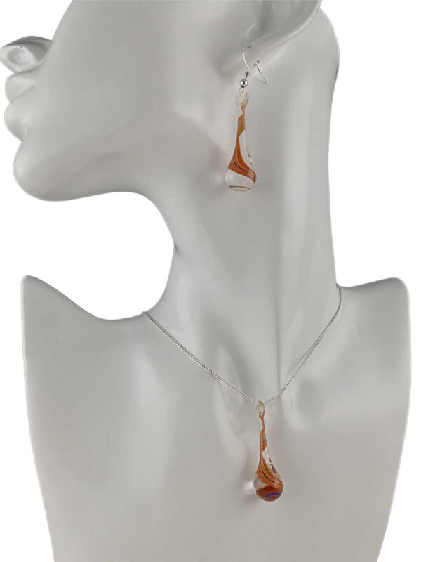 Schmuckset kristall orange