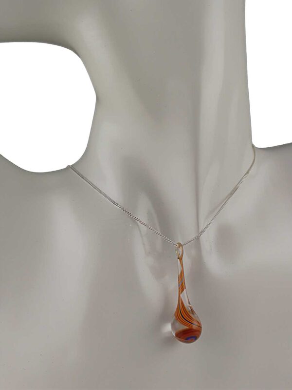 Kette mit Anhänger kristall orange