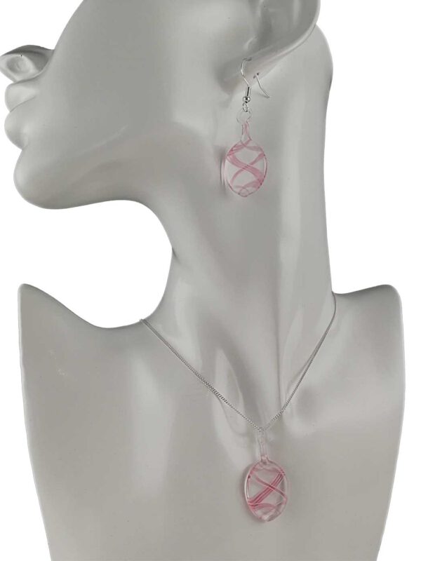 Schmuckset kristall rosa