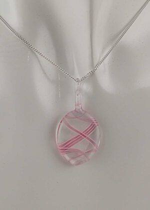 Kette mit Anhänger kristall rosa