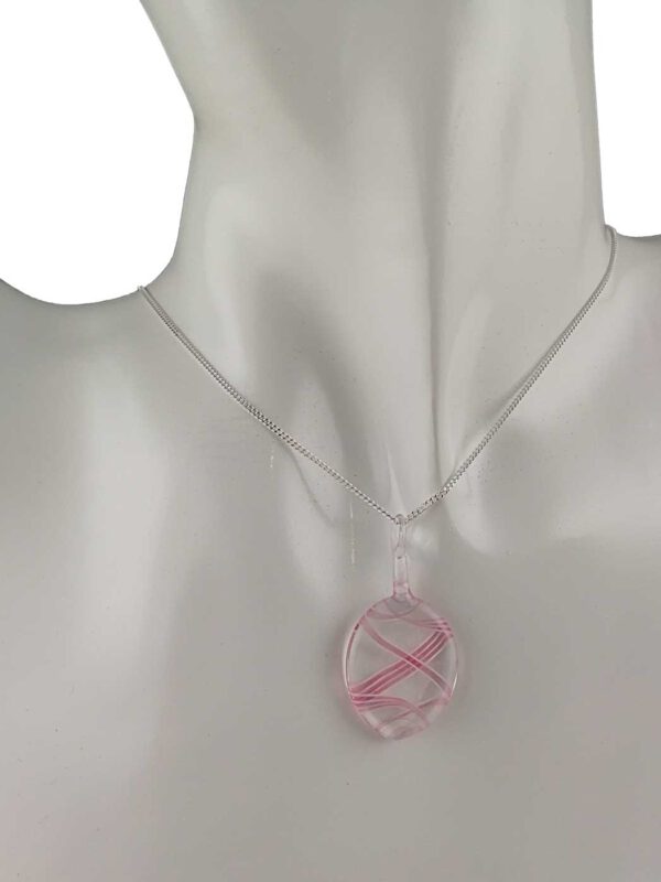 Kette mit Anhänger kristall rosa