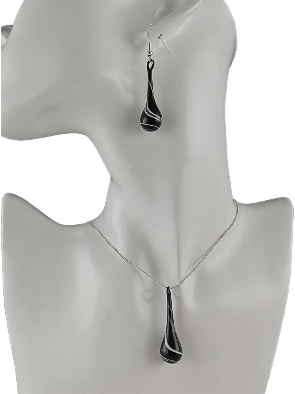 Schmuckset schwarz weiß