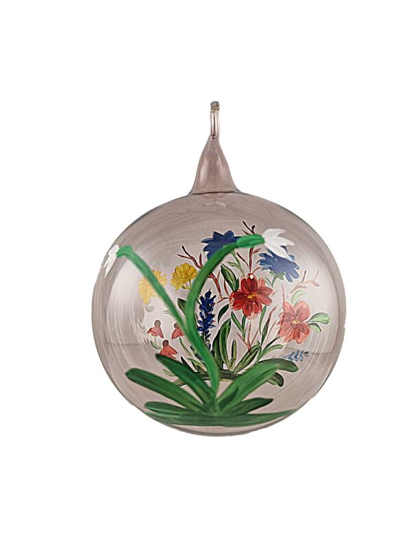 10cm Kugel lila Blumen