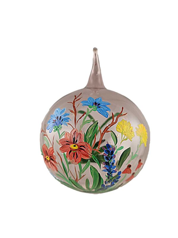 10cm Kugel lila Blumen