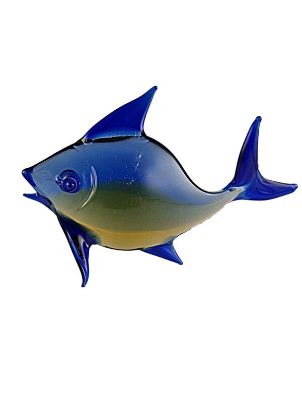Fisch rund blau