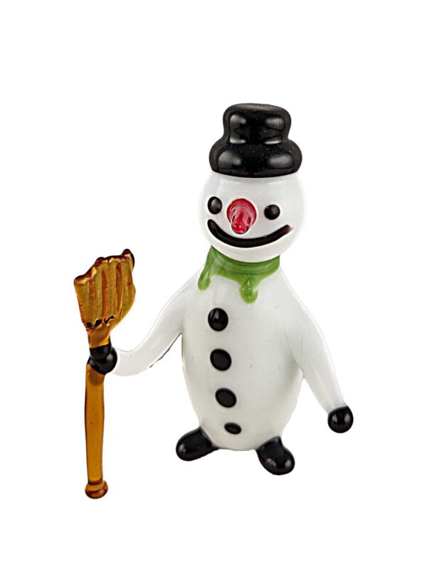 Glasfigur Schneemann groß