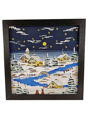 Bilderrahmen beleuchtet-dunkelblau