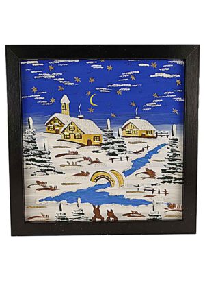 Bilderrahmen beleuchtet blau