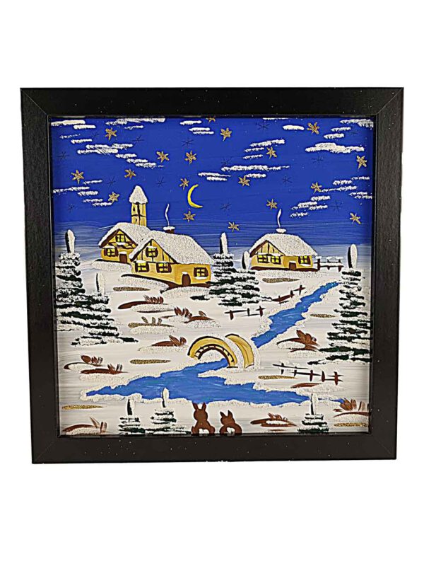 Bilderrahmen beleuchtet blau