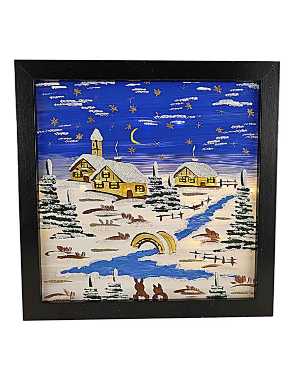 Bilderrahmen beleuchtet blau