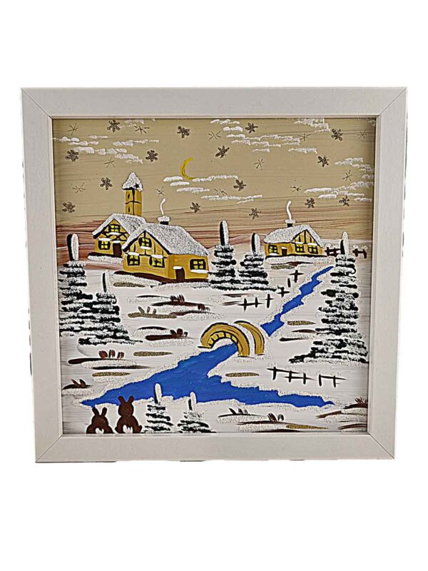 Bilderrahmen beleuchtet beige