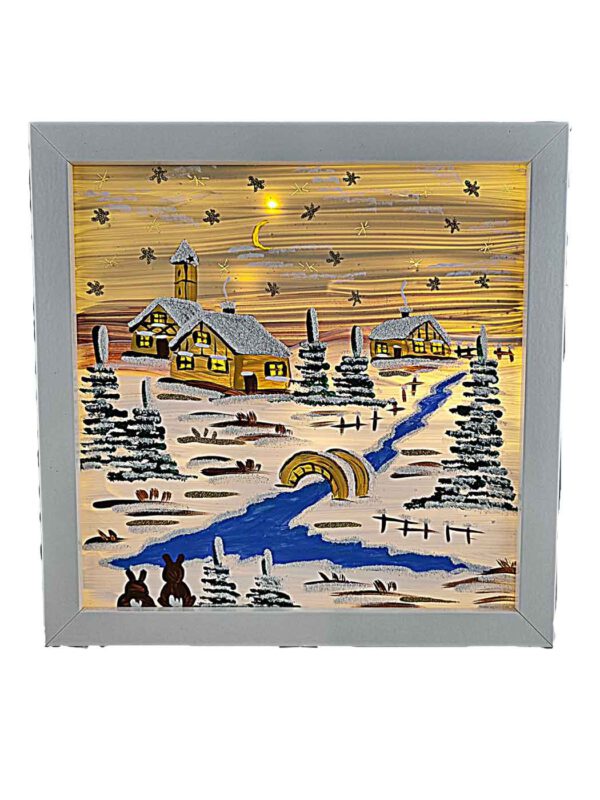 Bilderrahmen beleuchtet beige
