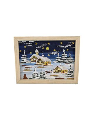 Bilderrahmen klein beleuchtet dunkelblau