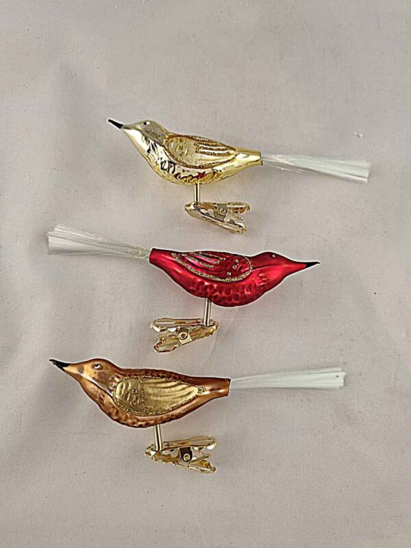 Vögel 3er Set Glasfaserschwanz