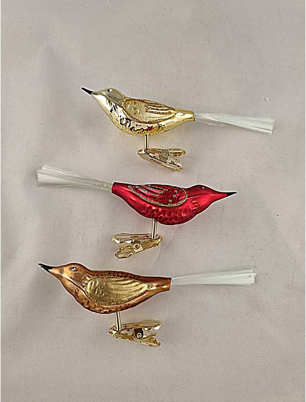 16-146-1-voegel-3er-set-glasfaserschwanz Vögel 3er Set Glasfaserschwanz