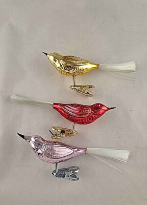 Vögel 3er Set Glasfaserschwanz