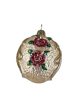 Glasförmchen Rose mit Blättern