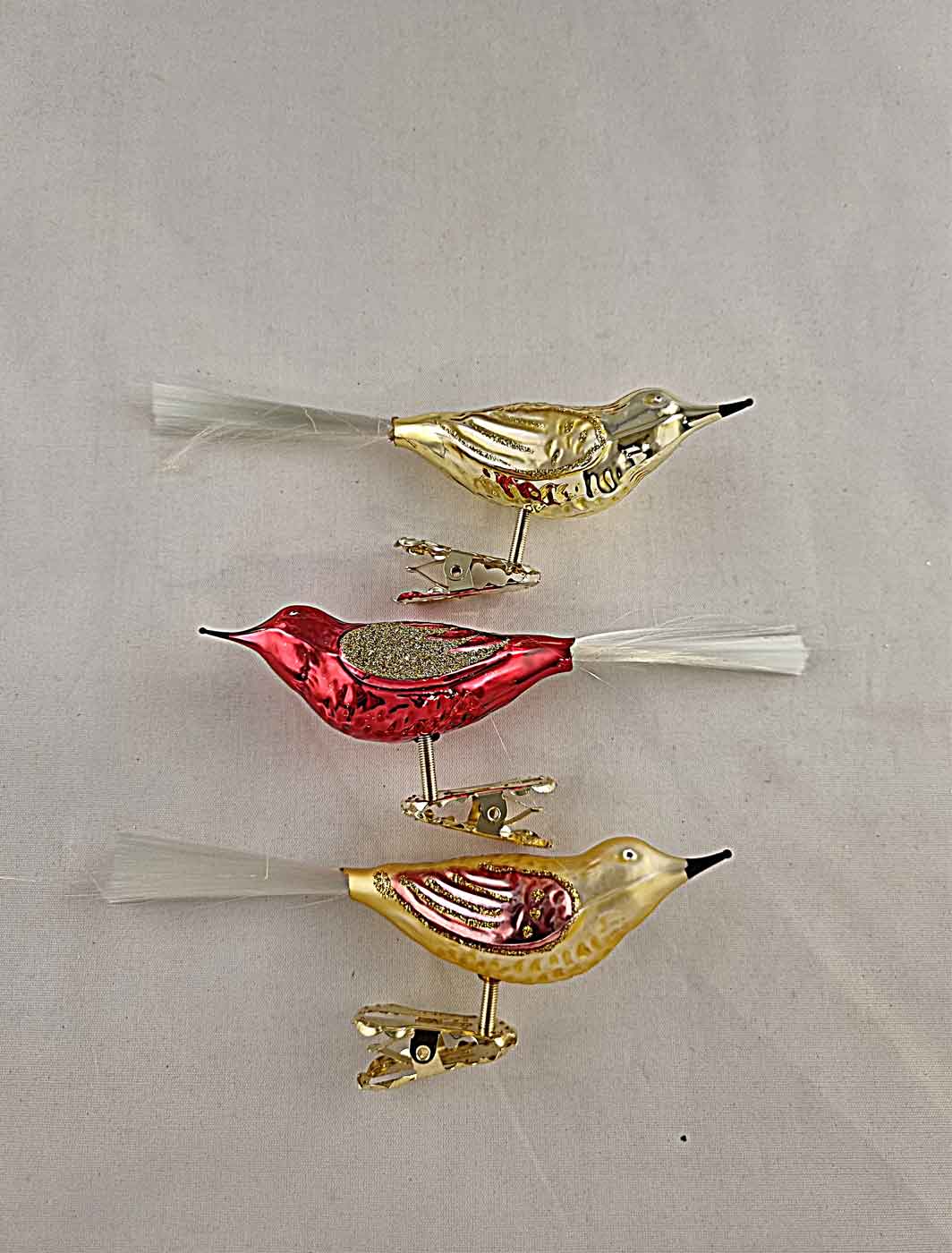 16-173-1-voegel-3er-set-glasfaserschwanz Vögel 3er Set Glasfaserschwanz