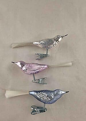 Vögel 3er Set Glasfaserschwanz