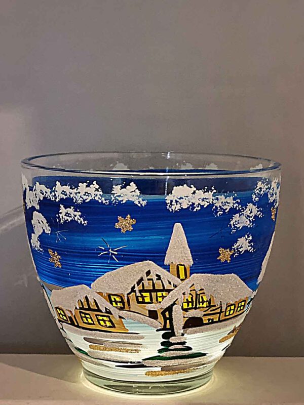 Windlichtbecher blau