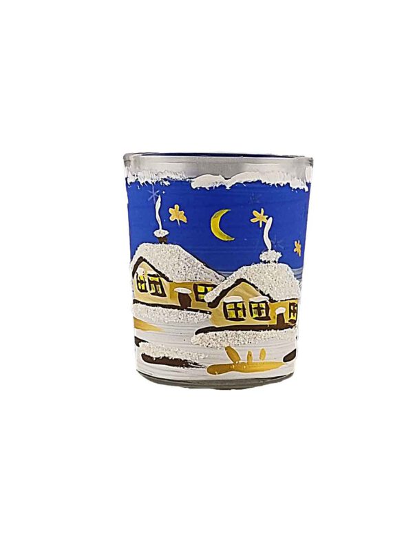 Windlichtbecher mini blau
