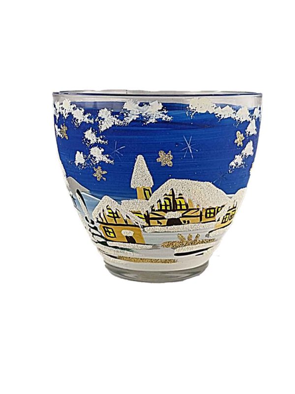 Windlichtbecher blau