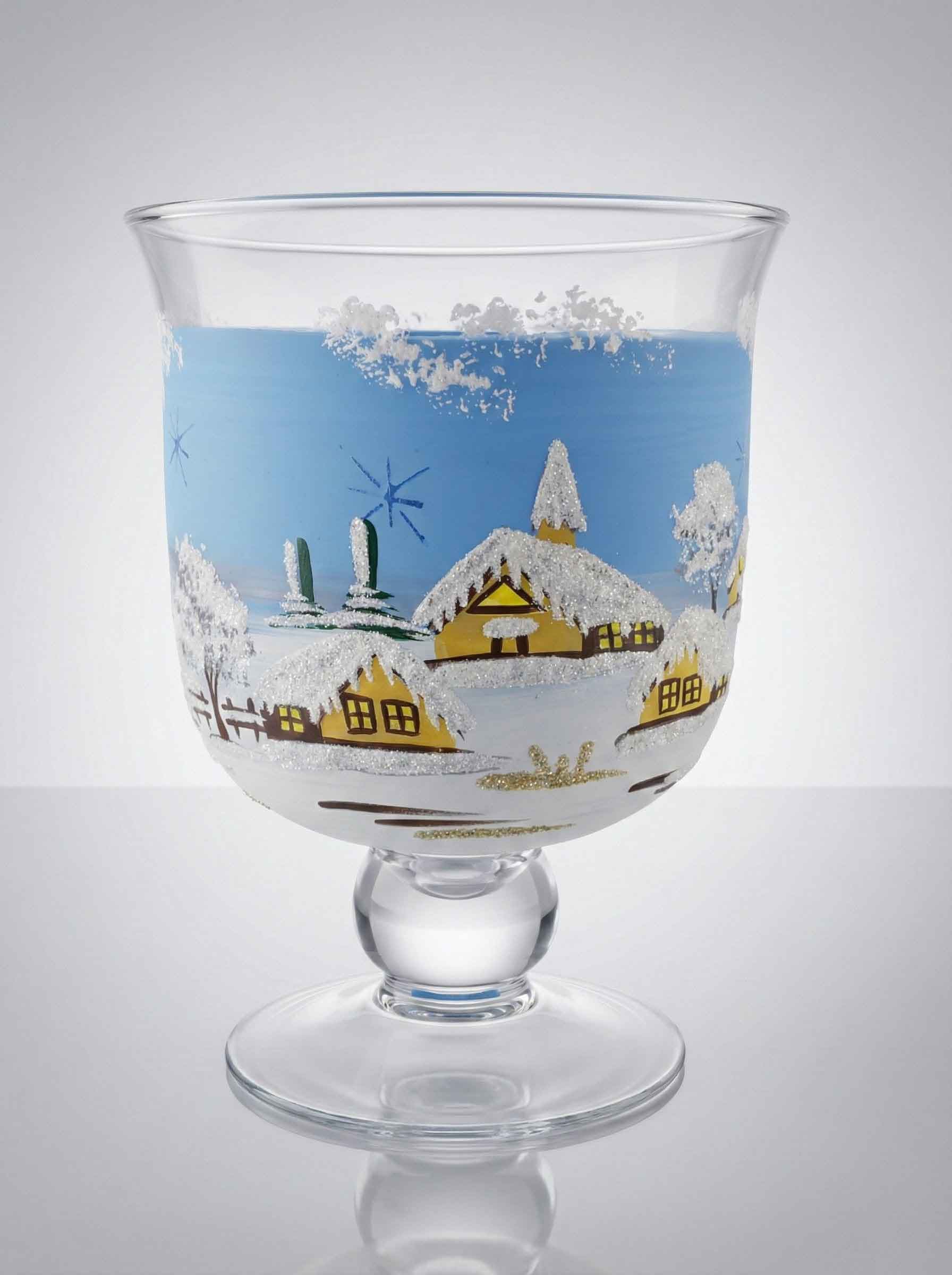 Windlichtbecher mit Fuß