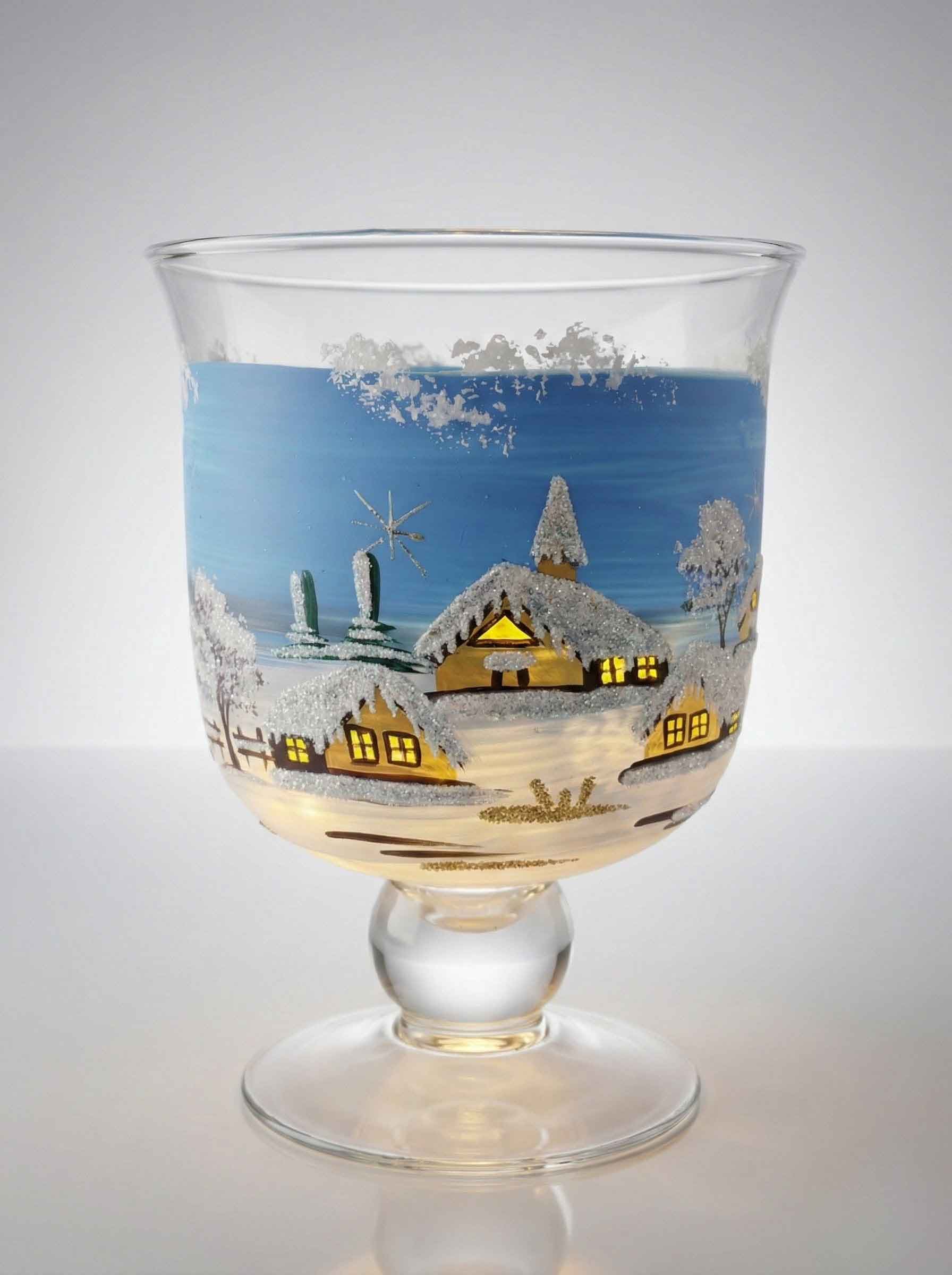 Windlichtbecher mit Fuß